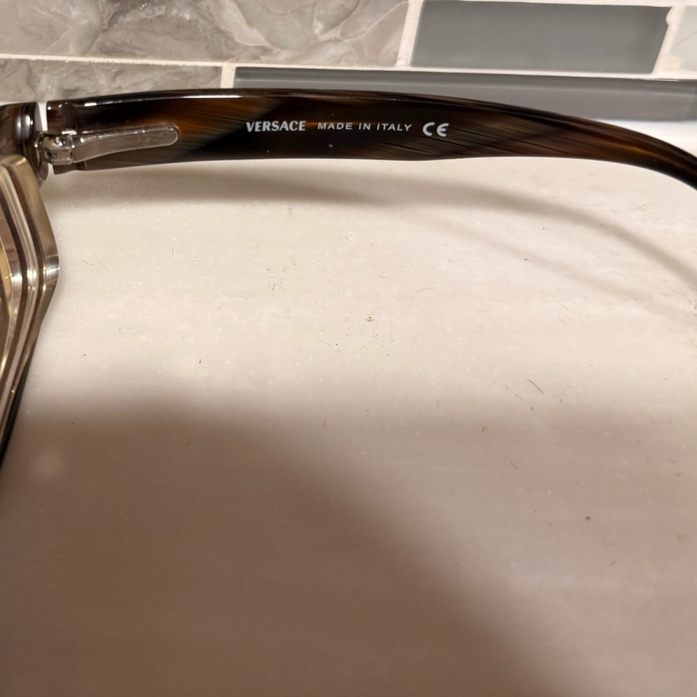 Vintage Versace Brown Tortoise Shell Eyeglasses M… - image 6